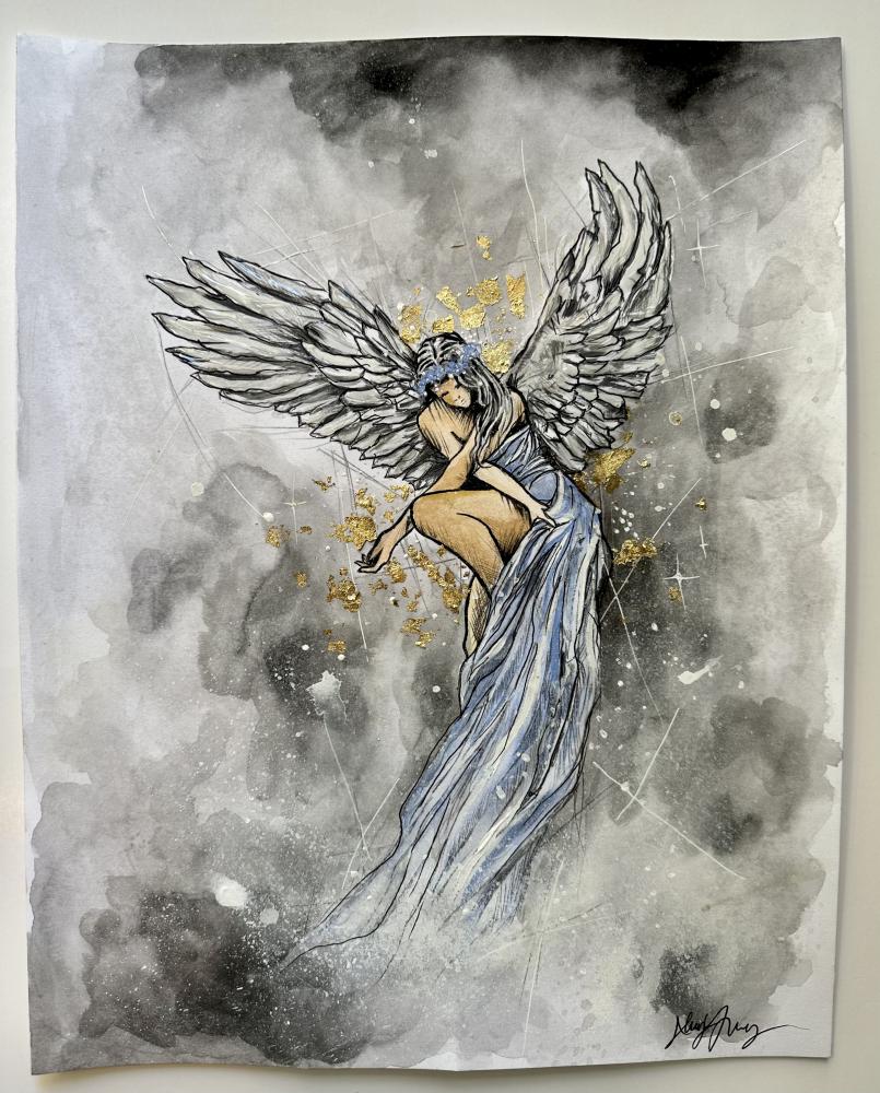 Watercolor | Winged Fairy  11X14