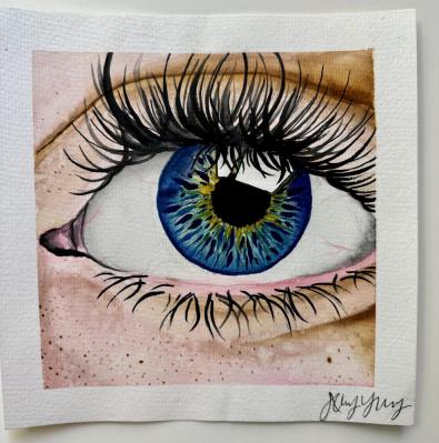 Watercolor | Blue Eye  8X8